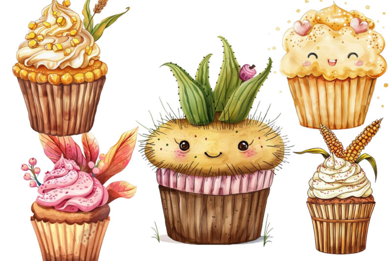 Cute Millet in Cupcake Sublimation