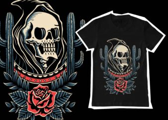 Dark reaper vector illustrasion for tshirt design