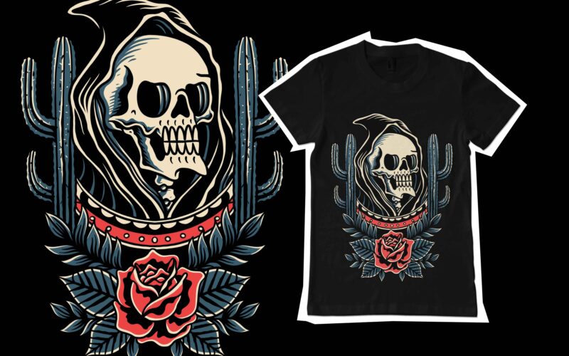 Dark reaper vector illustrasion for tshirt design