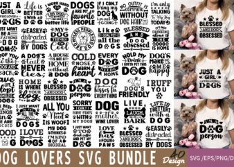 Dog Lovers T-shirt Bundle Dog Lovers SVG Bundle