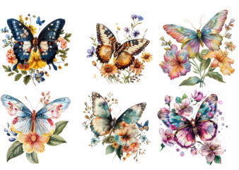 flower Spring Butterfly Clipart