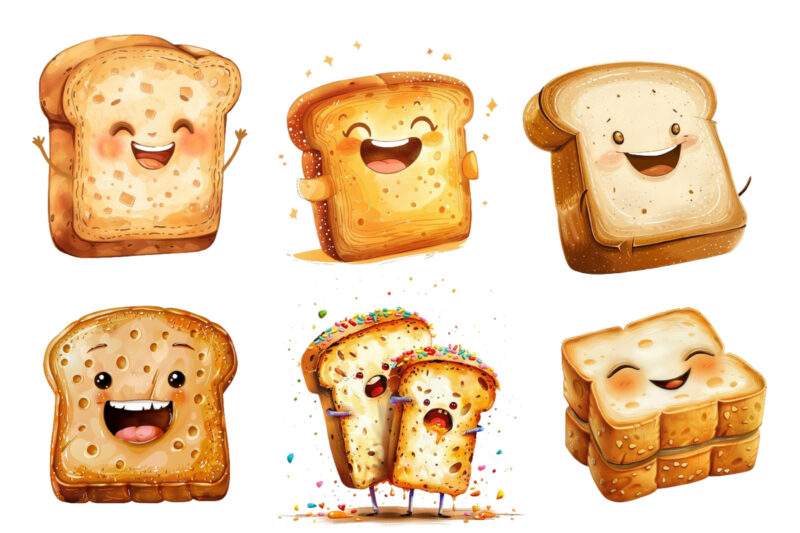 funny bread clipart