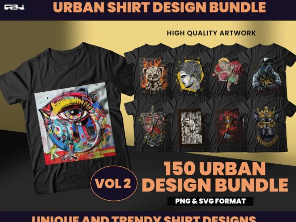 150 urban streetwear designs, t-shirt design bundle, streetwear designs, aesthetic design, urban shirt designs, graphics shirt, dtf, dtg