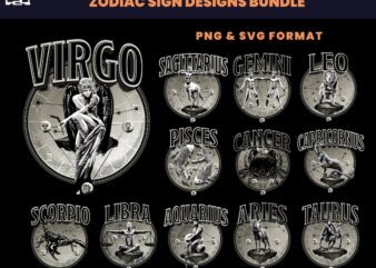 Zodiac sign, zodiac sign bundle, astrology signs, shirt designs, streetwear designs, t-shirt design, graphics shirt, dtf, dtg