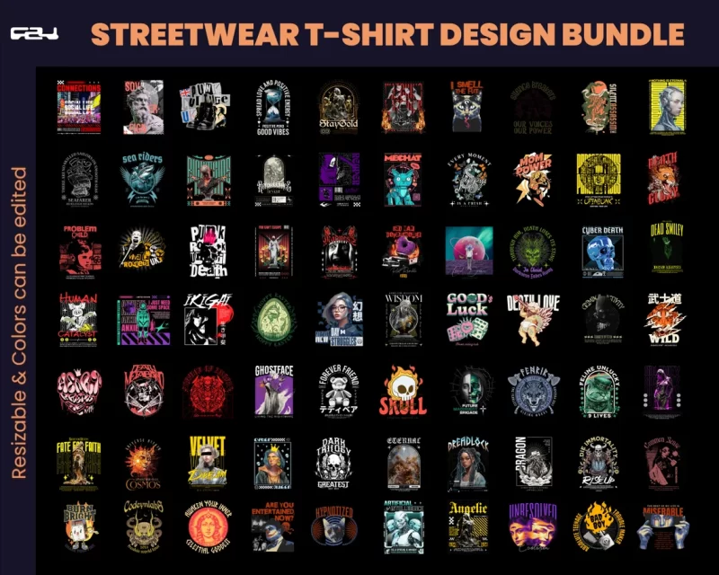 151 Urban Streetwear Designs, T-shirt Design bundle, Streetwear Designs, Aesthetic Design, Urban Shirt designs, Graphics shirt , DTF, DTG