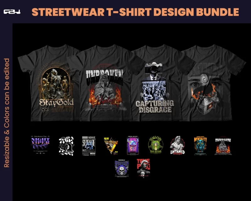 151 Urban Streetwear Designs, T-shirt Design bundle, Streetwear Designs, Aesthetic Design, Urban Shirt designs, Graphics shirt , DTF, DTG