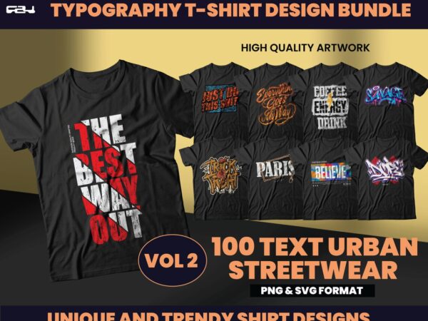 100 text urban streetwear designs,shirt design bundle, streetwear designs, typography design, urban shirt designs, graphics shirt, dtf, dtg