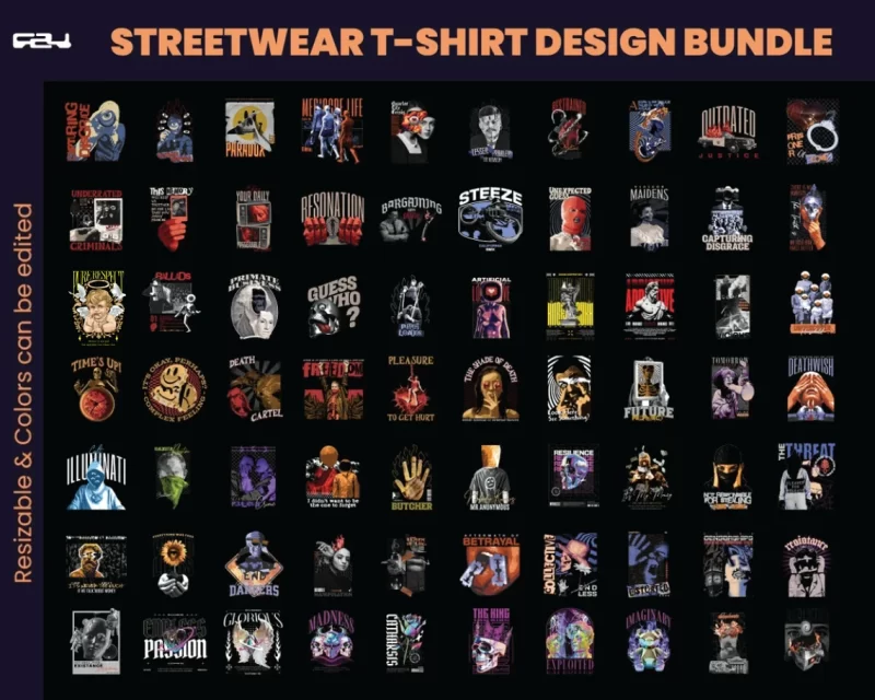 151 Urban Streetwear Designs, T-shirt Design bundle, Streetwear Designs, Aesthetic Design, Urban Shirt designs, Graphics shirt , DTF, DTG
