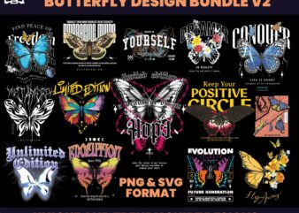 50 butterfly designs bundle, butterflies streetwear design, streetwear design, butterfly png, urban designs, butterfly svg, dtf, dtg