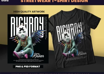 Rich boy urban streetwear designs, t-shirt design bundle, aesthetic design, shirt designs, heart design, graphics tee, dtf, dtg