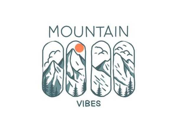 Mountain vibes t shirt designs for sale
