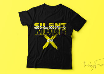 Silent mode on T-shirt design.
