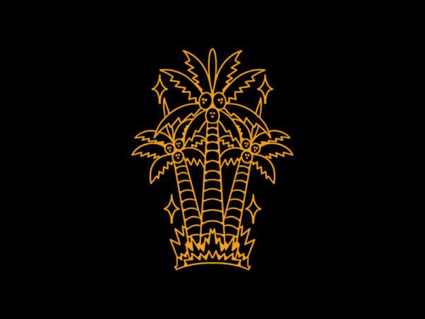 Summer palm t shirt template vector