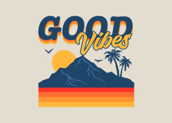 good vibes t shirt design template