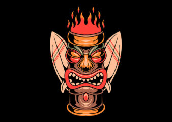 tiki surfing t shirt designs for sale