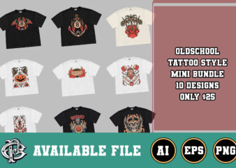 oldschool tattoo style design mini bundle