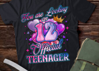 12th Birthday Girls 12 Years Official Teenager Birthday T-Shirt ltsp
