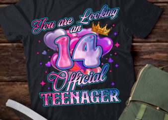 14th Birthday Girls 14 Years Official Teenager Birthday T-Shirt ltsp