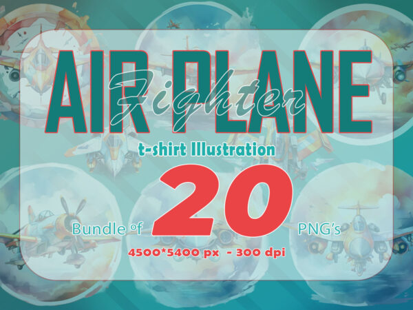 20 airplane lover t-shirt illustration bundle for pod business 20 airplane lover t-shirt illustration bundle for pod business