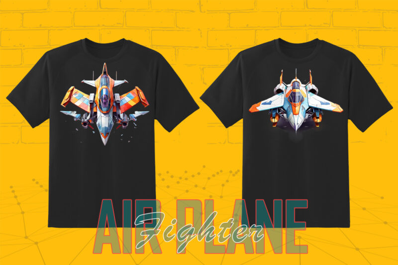 20 Airplane Lover T-shirt Illustration Bundle for POD Business