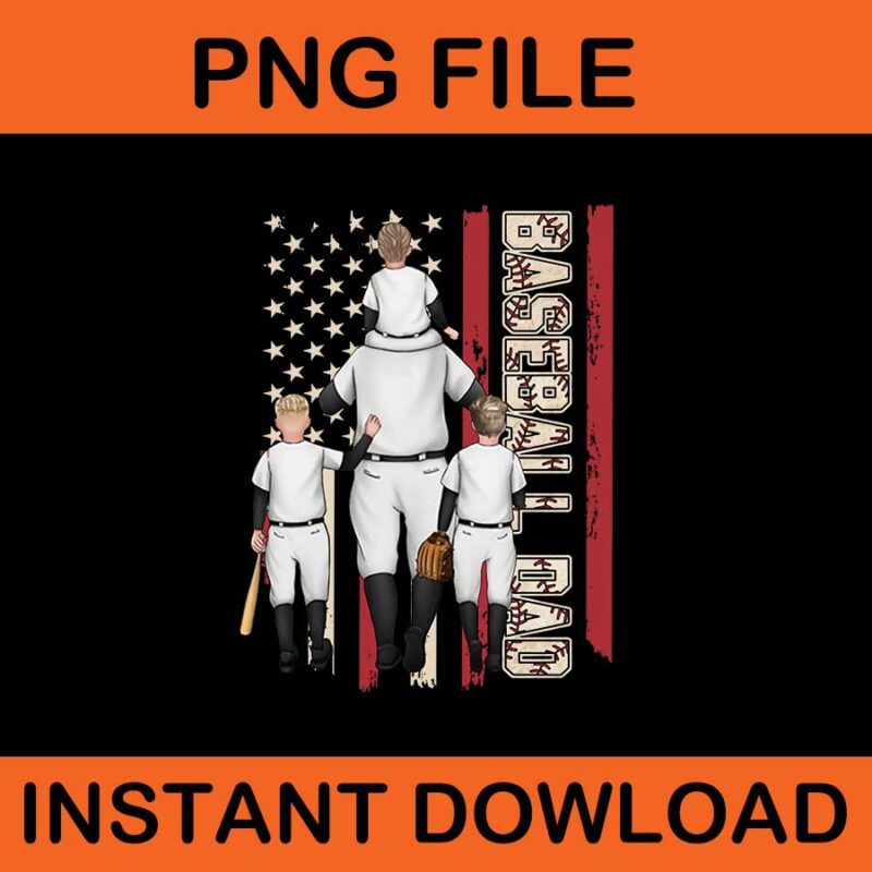 Baseball Dad PNG, Baseball Dad Flag PNG, Father Day Flag PNG