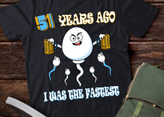 51 Years Ago I Was The Fastest Birthday Decorations T-Shirt ltsp