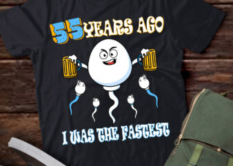 55 Years Ago I Was The Fastest Birthday Decorations T-Shirt ltsp