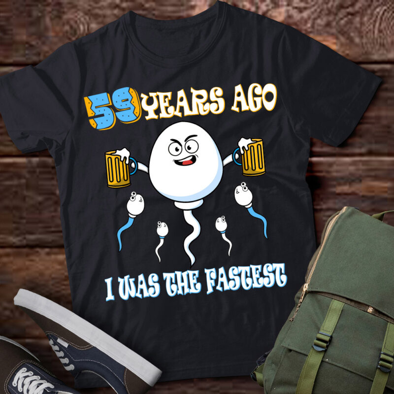 59 Years Ago I Was The Fastest Birthday Decorations T-Shirt ltsp