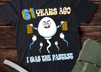 61 Years Ago I Was The Fastest Birthday Decorations T-Shirt ltsp