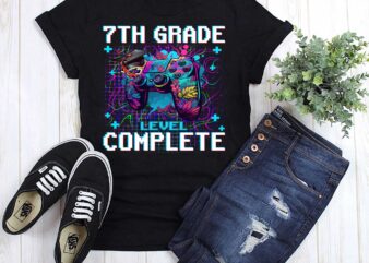 7th Grade Level Complete Graduation Him Boys Last Day School T-Shirt ltsp