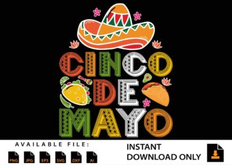 Cinco de Mayo Mexican Taco Shirt Design