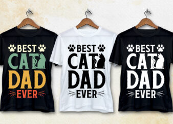 Best Cat Dad Ever T-Shirt Design