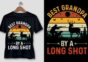 Best Grandpa By a Long Shot Hunting T-Shirt Design