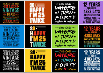 Birthday T-Shirt Design Bundle