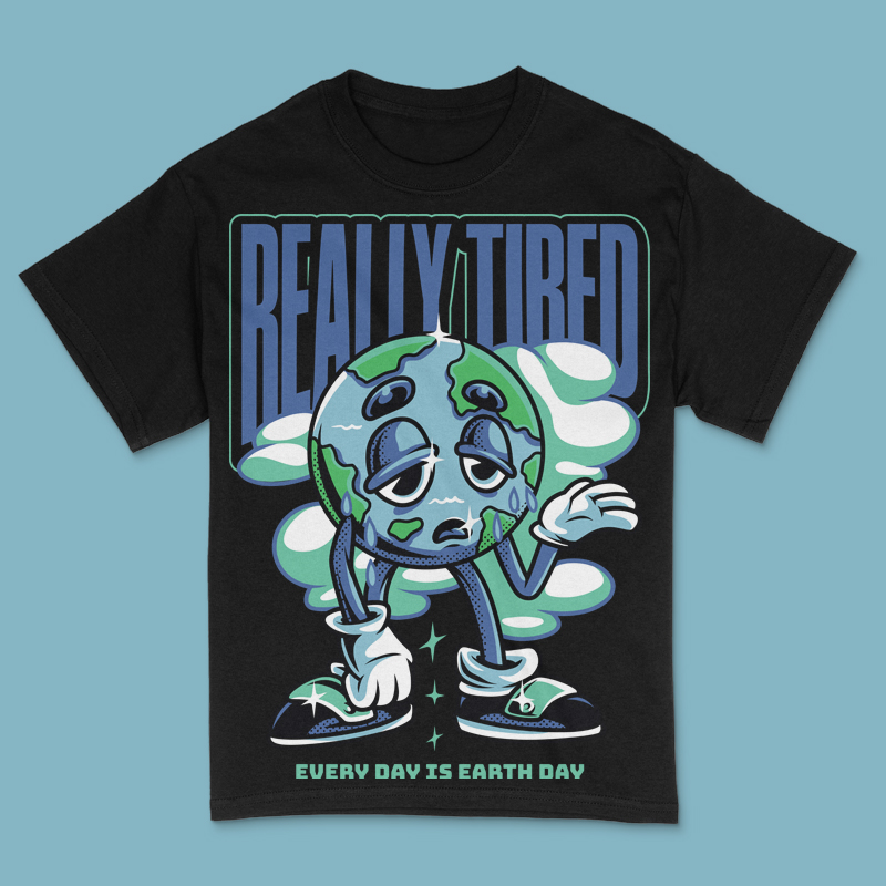 Really Tired T-Shirt Design Template
