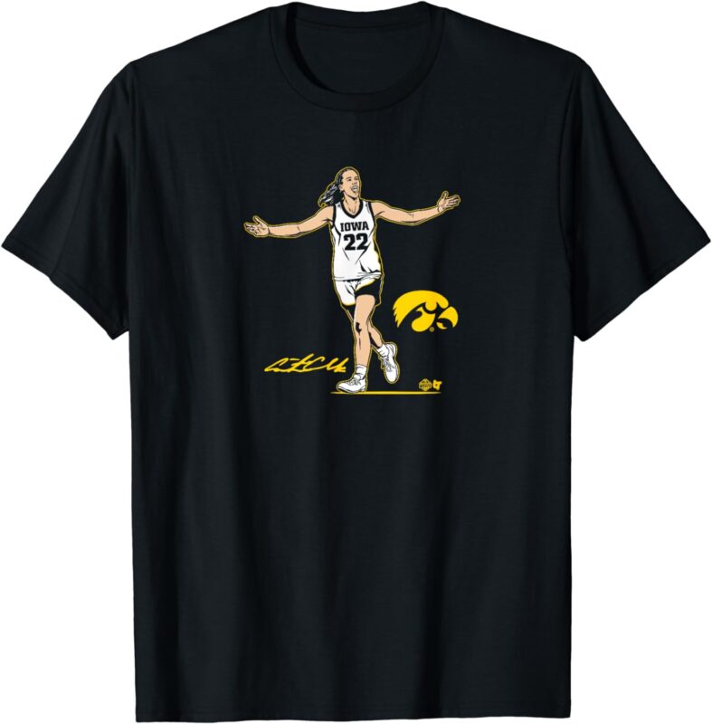 Caitlin Clark Superstar Pose – Iowa Basketball T-Shirt