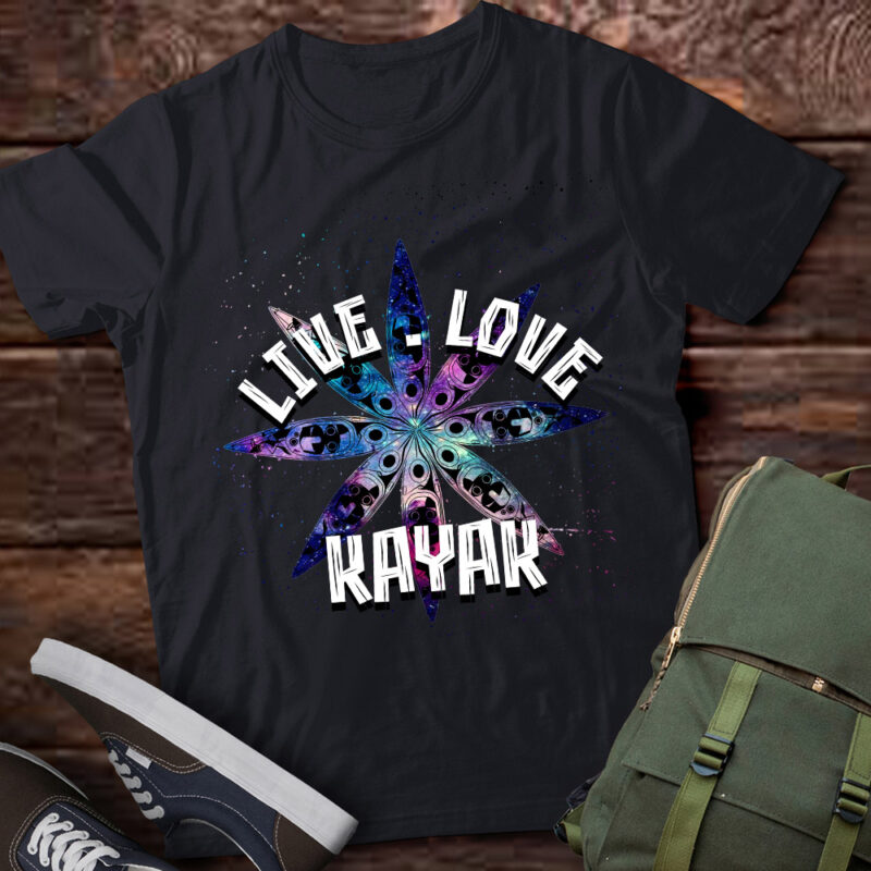 Canoe Boat Paddling Sport Kayaker Live Love Kayak Kayaking T-Shirt ltsp