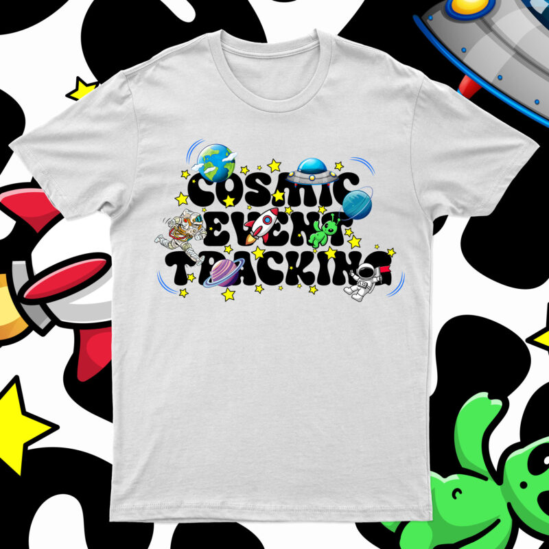 Chart the Cosmos: Exclusive Cosmic Event Tracking T-Shirt Design Available Now!