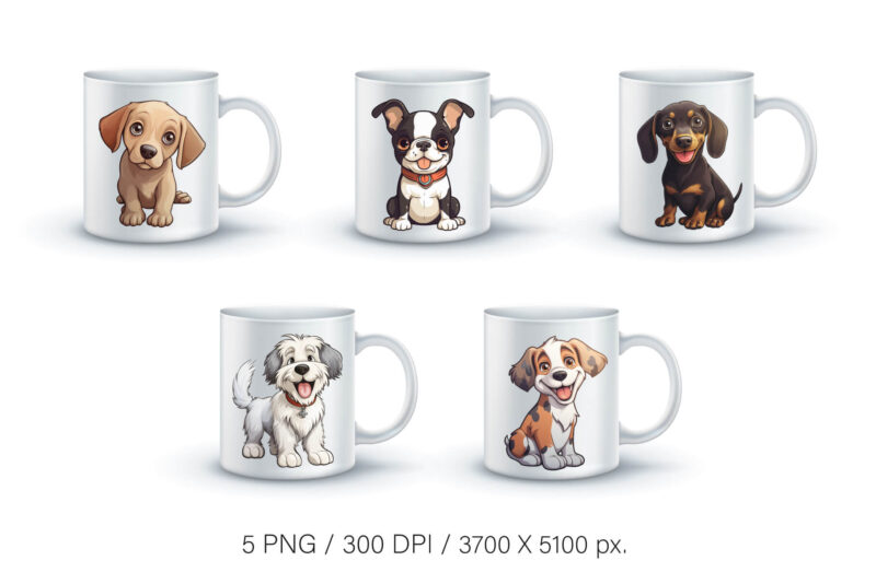 Cute cartoon dog 04. TShirt Sticker.