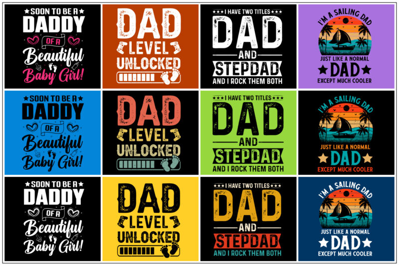 Dad Daddy T-Shirt Design Bundle