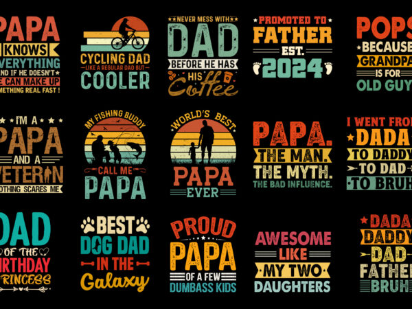 Dad father’s day t-shirt design bundle Dad father’s day t-shirt design bundle