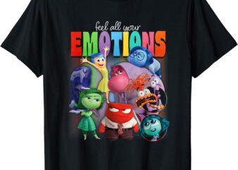 Disney Pixar Inside Out 2 Feel All Your Emotions Vintage T-Shirt