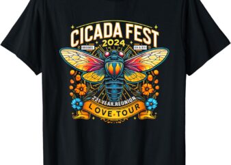 Entomology Cicada Fest 2024 Broods XIX & XIII Love Tour Tee T-Shirt