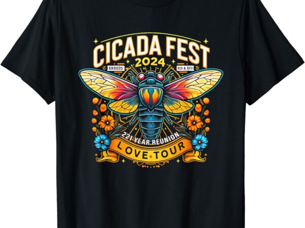 Entomology cicada fest 2024 broods xix & xiii love tour tee t-shirt