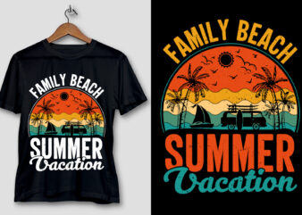 Family Beach Summer Vacation T-Shirt Design