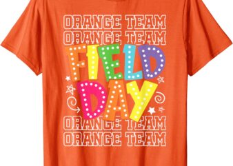 Field Day Orange Team Color War Camp Team Game Competition T-Shirt