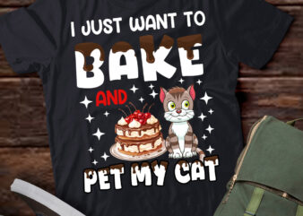 Funny Cat Baking Design Men Women Cake Baker Baking Lover T-Shirt ltsp