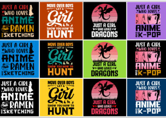 Girl T-Shirt Design Bundle