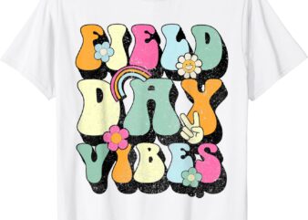 Groovy Retro Field Day Vibes Funny Shirts For Teacher Kids T-Shirt
