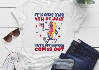 It_s Not 4th Of July Until My Weiner Comes Out Funny Hotdog T-Shirt ltsp